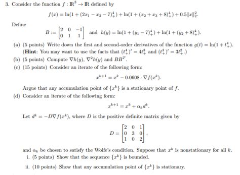 Solved 3 Consider The Function F R3→r Defined By