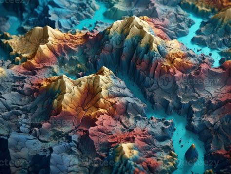 Colorful Paper Cut Terrain Background Created With Technology 24532089