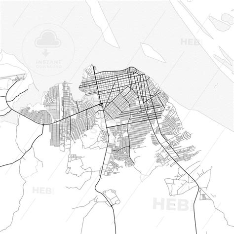 A Map Of The City Of Heb With An Arrow Pointing To It S Location