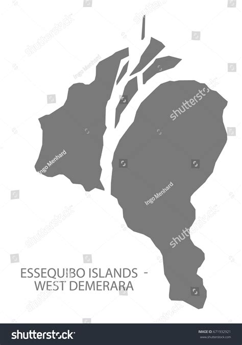 Essequibo Islands West Demerara Guyana Map Stock Vector Royalty Free