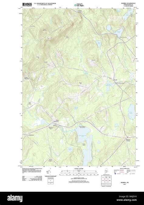 Maine USGS Historical Map Morrill 20110906 TM Restoration Stock Photo - Alamy