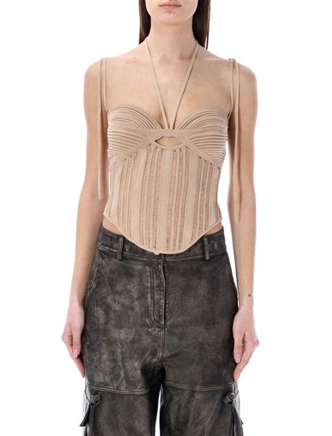 Buy ANDREADAMO Floating Rib Corset With Spiral Details Nude At 28