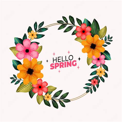 Free Vector Spring Floral Frame