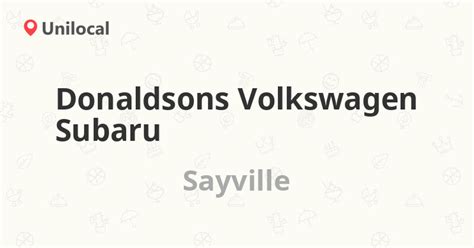 Donaldsons Volkswagen Subaru – Sayville, 5700 Sunrise Hwy (10 reviews, address and phone number)