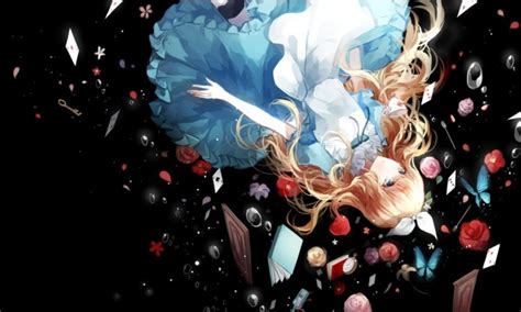 Alice In Wonderland Alice Wonderland Black Blonde Hair Blue