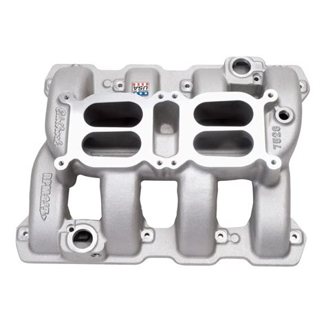 Edelbrock 7528 Performer Rpm Air Gap Dual Quad Intake Manifold 57l