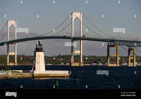 Newport Harbor Light Newport Rhode Island Usa Stock Photo Alamy