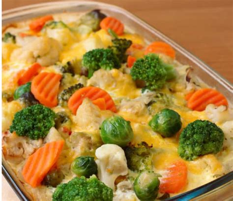 Kick And Creamy Cheesy Veggies California Casserole Recipe Recipes Vegetable Dishes