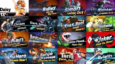 All Smash Ultimate Newcomer Trailers At The Same Time But Their Splash