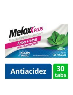 Precio Melox Plus 30 Tabletas Masticables Menta Farmalisto MX