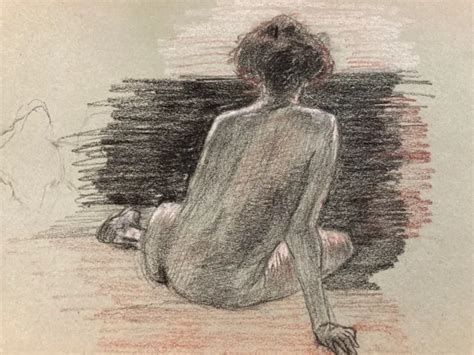 BEAU DESSIN ANCIEN Nu Crayon Sur Papier Femme Nue Erotique 1930 At Déco