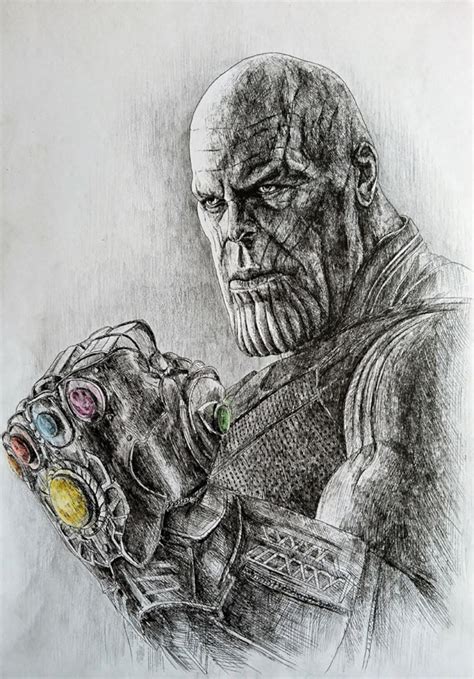 Thanos. Avengers Infinity War. Original Drawing. Fan Art - Etsy