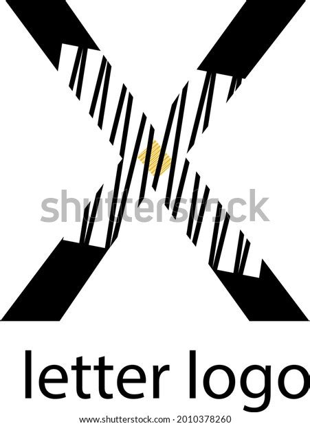 Black Letter X Stylish Logo Modern Stock Vector Royalty Free