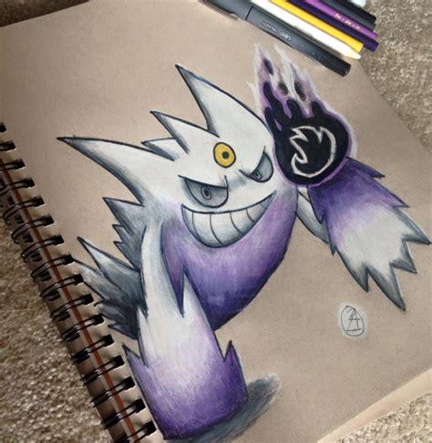 Mega Gengar Sketch By Howlingwolf142 On Deviantart