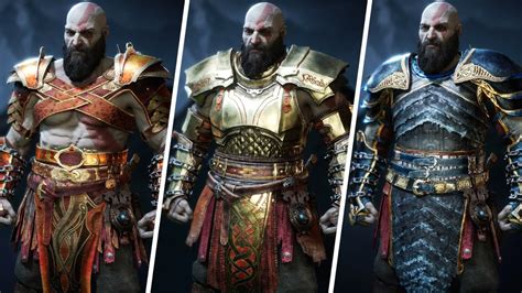 God Of War Ragnar K All Armor Sets Showcase Fully Upgraded Youtube