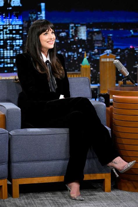 Dakota Johnson In Saint Laurent At The Tonight Show Starring Jimmy Fallon