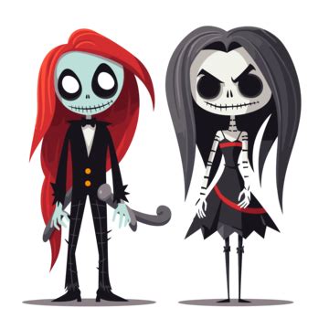 Jack Skellington And Sally Vector Sticker Clipart Jack And Sally