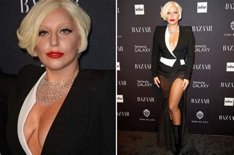 Lady Gaga Rocks Mega Cleavage In Plunging Jacket Daily Star