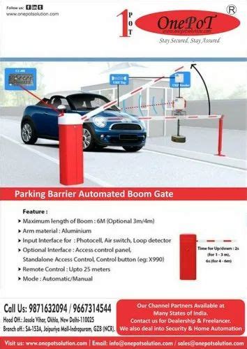 Onepot Stainless Steel Automatic Boom Barriers For Parking At Rs