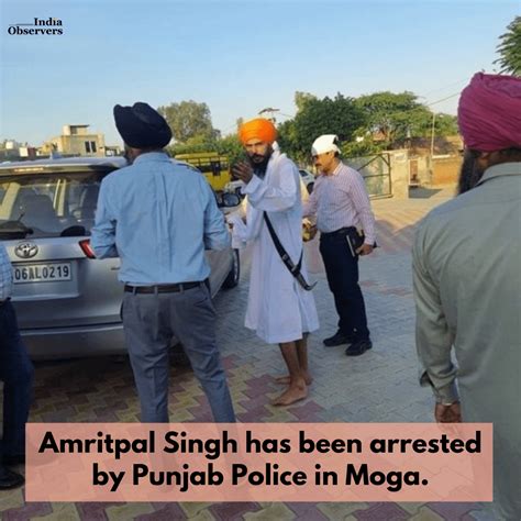 The Punjab Police Have Arrested Amritpal Singh In Moga Who Was Found Hiding In Gurdwara Sant