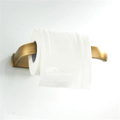 Bathrooms Antique Brass Toilet Paper Holder Single Roll Wall Mount