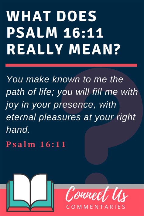 Psalm 16 11 Meaning Of You Make Known To Me The Path Of Life ConnectUS