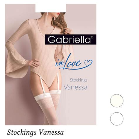 Gabriella Stockings Vanessa 直輸入EU ガーターストッキング ライクラファイバー ブライダル つま先スルー補強 ホワイト Import Lingerie