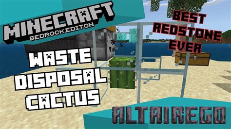 Minecraft Cactus Item Disposal Unit Bedrock Youtube