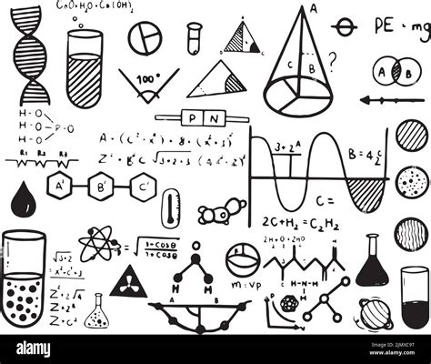 Written Geometric Equations Chemical Formula And Physics Formulas