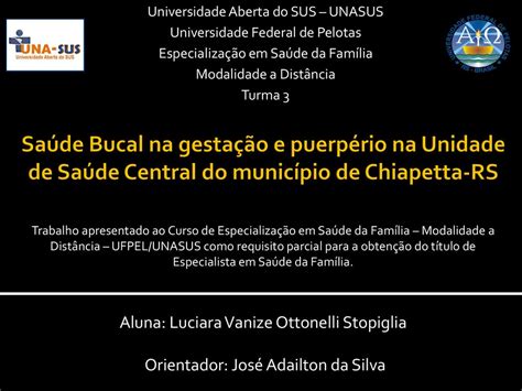 Universidade Aberta Do Sus Unasus Universidade Federal De Pelotas