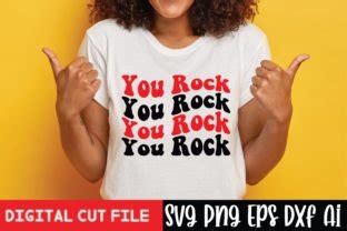 You Rock Svg Wavy Text Cut File Graphic By Ak Artwork Creative Fabrica