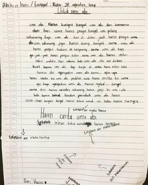 Contoh Surat Untuk Anak Tersayang 44 Koleksi Gambar