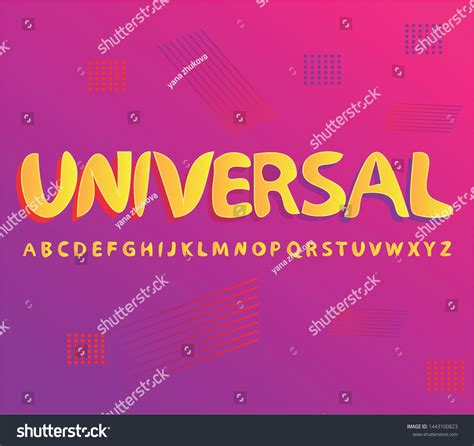 Vector Stylized Colorful Font Alphabet D Stock Vector Royalty Free