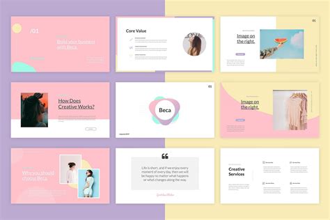 Beca - Google Slides Template by kylyman on @creativemarket | Keynote