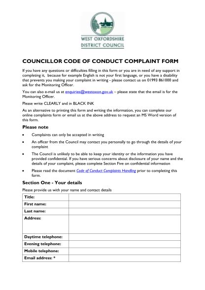 27 Government Code Of Conduct Example Free To Edit Download And Print