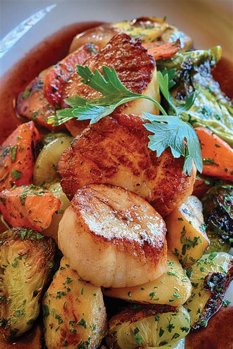 Wild Sea Scallops with Treviso & Roasted Vegetables - San Diego Home ...