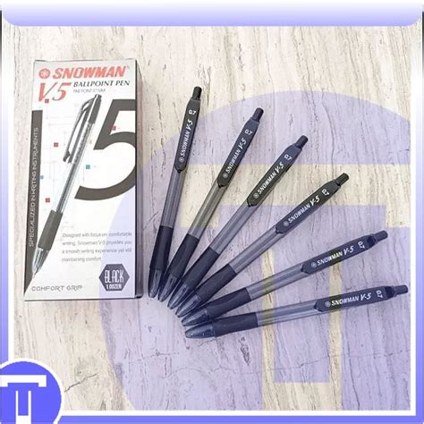 Jual Pulpen Snowman V Mata Pulpen Mm Warna Hitam Biru Merah Bulpen