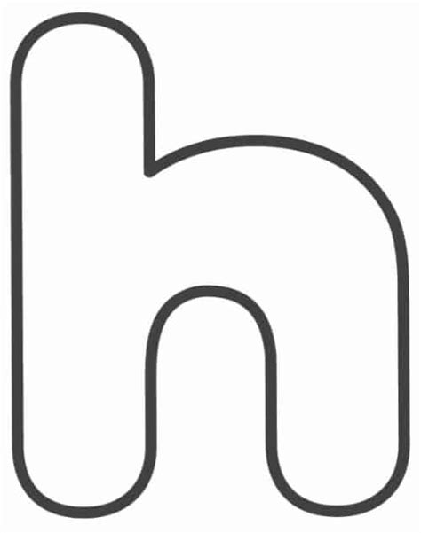 Free Printable Bubble Letters Lowercase H