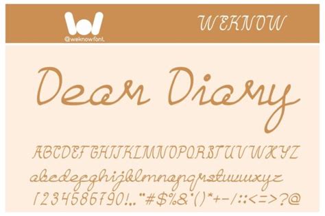 Dear Diary Font Font Canyon