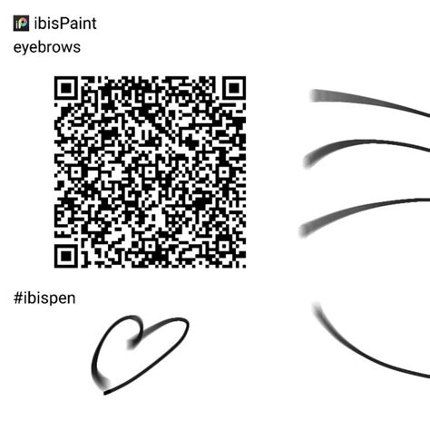 Ibis Paint X Brushes Qr Code Eyebrows Coding Paint Brush Art Custom