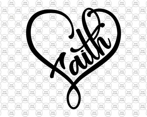 Faith svg Faith Heart svg Jesus svg Religious Christian svg | Etsy