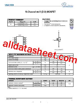 VBA1820 Datasheet PDF VBsemi Electronics Co Ltd