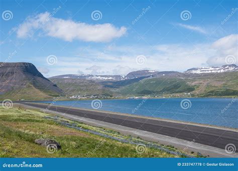 View Over the Runway of the Airport of Isafjordur in Iceland Stock Photo - Image of westfjord ...