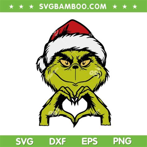 Grinch Heart Hands Svg Png