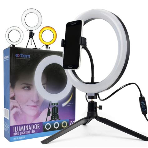 Iluminador Ring Light 10 Polegadas 120 LEDS Tripé no Atacado