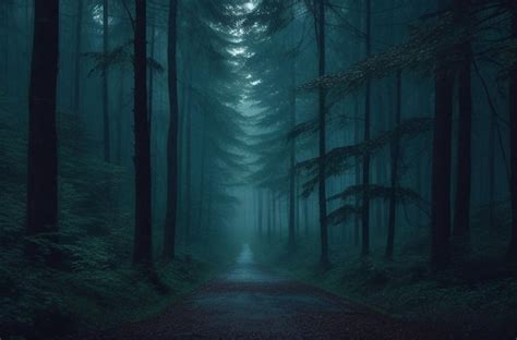 Premium AI Image | Dark forest rainy aesthetic background witchcraft ...