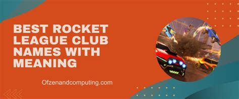 1800 Rocket League Club Names Ideas 2025 Funny Cool