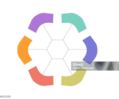 Template Infographics Circle Spoke Diagram For Diagram Data Elements Stock Illustration