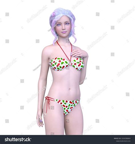 3d Rendering Woman Bikini Stock Illustration 2220396843 Shutterstock