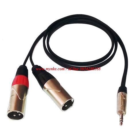 สายสัญญาณเสียง1เมตร ต่อหูฟังเข้ามิกเซอร์ 2 Male Xlr 1 Tr Stereo